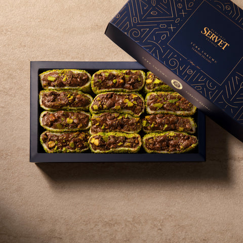 Çikolatalı Antep Fıstıklı Sarma Lokum 500g