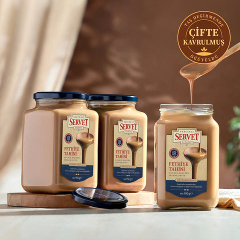 Double Roasted Fresh Servet Tahini - 950g Pack of 3