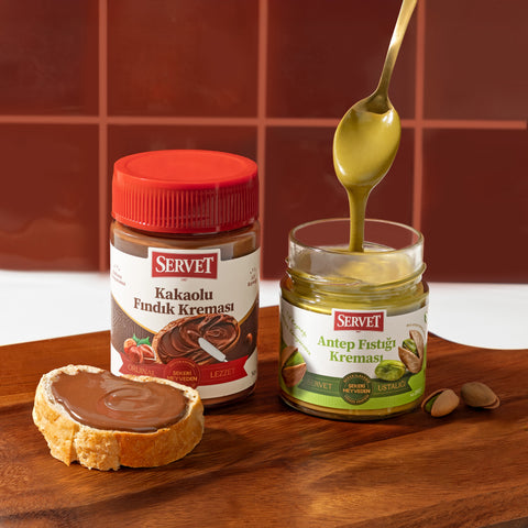 Servet Kakaolu Fındık Kreması 315g + Antep Fıstığı Kreması 200g