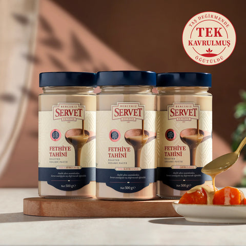 Single Roasted Fresh Servet Tahini - 500g 3-Pack