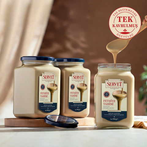 Single Roasted Fresh Servet Tahini - 950g 3-Pack