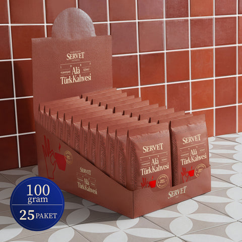 Servet Alâ Türk Kahvesi 100g 25'li Paket