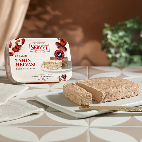 Rafine Şeker İlavesiz - Kakaolu Taze Tahin Helvası 200g