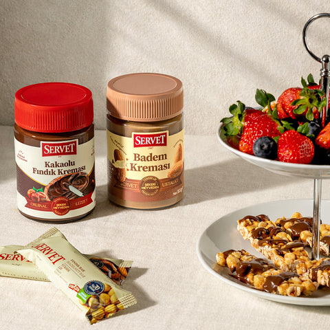 Servet Kakaolu Fındık Kreması 315g + Servet Badem Kreması 315g