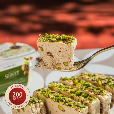 Rafine Şeker İlavesiz - Antep Fıstıklı Taze Tahin Helvası 200g