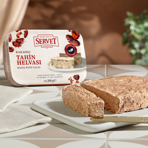 Rafine Şeker İlavesiz - Kakaolu Taze Tahin Helvası 200g