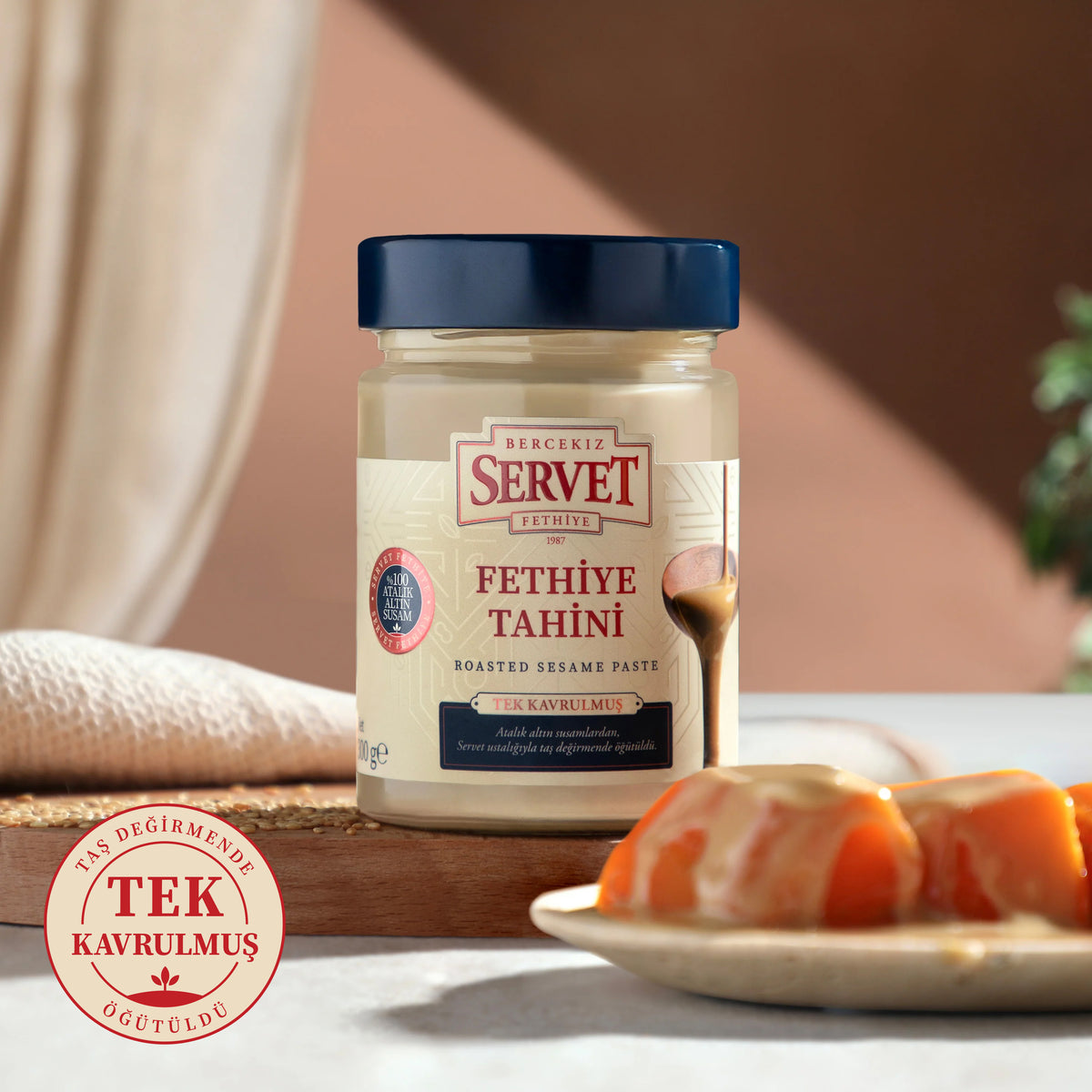 Tek Kavrulmuş Taze Servet Tahini - 300g