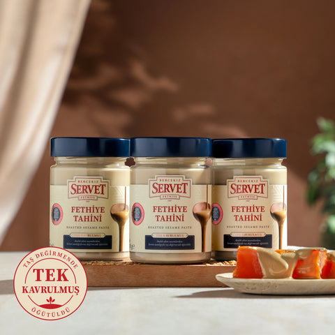 Tek Kavrulmuş Taze Servet Tahini - 300g 3'lü Paket