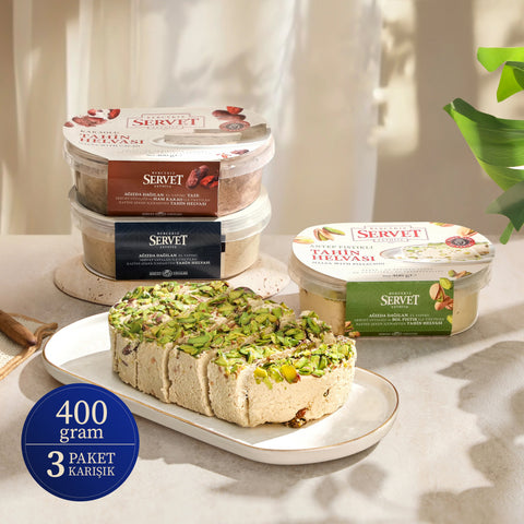 Rafine Şeker İlavesiz Karışık Taze Tahin Helvası 3'lü Paket