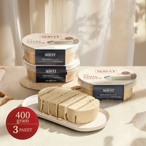 Rafine Şeker İlavesiz Sade Taze Tahin Helvası 3'lü Paket