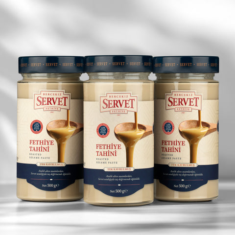 Tek Kavrulmuş Taze Servet Tahini - 500 g 3'lü Paket