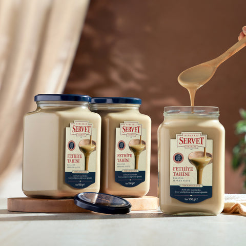 Tek Kavrulmuş Taze Servet Tahini - 950g 3'lü Paket