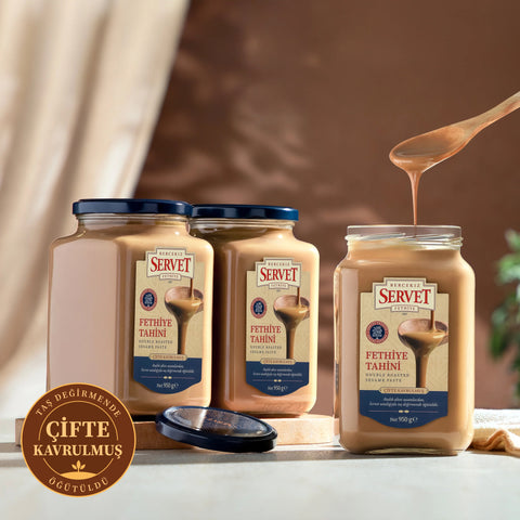 Çifte Kavrulmuş Taze Servet Tahini - 950g 3'lü Paket