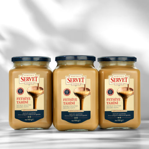 Çifte Kavrulmuş Taze Servet Tahini - 950 g 3'lü Paket