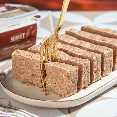 No Added Refined Sugar - Fresh Tahini Halva with Cocoa 400g