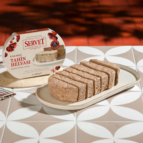 No Added Refined Sugar - Fresh Tahini Halva with Cocoa 400g