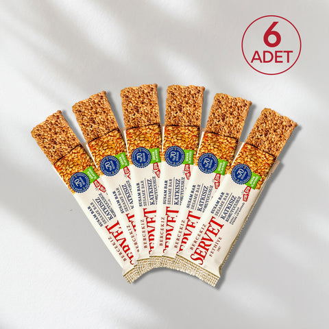 Şeker İlavesiz Susam Krokan Bar 20g 6'lı Paket